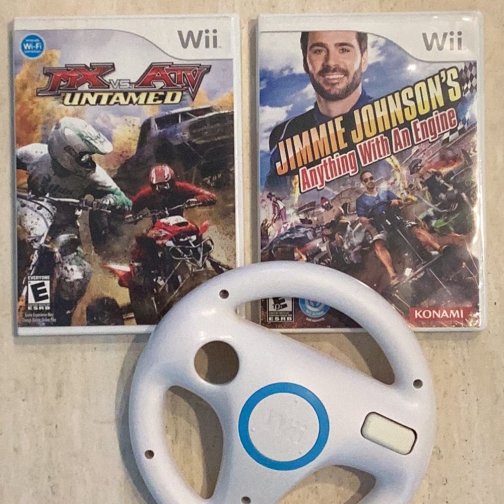 MX Vs ATV Untamed Nintendo Wii Game & Jimmie Johnson Anything With An Engine
